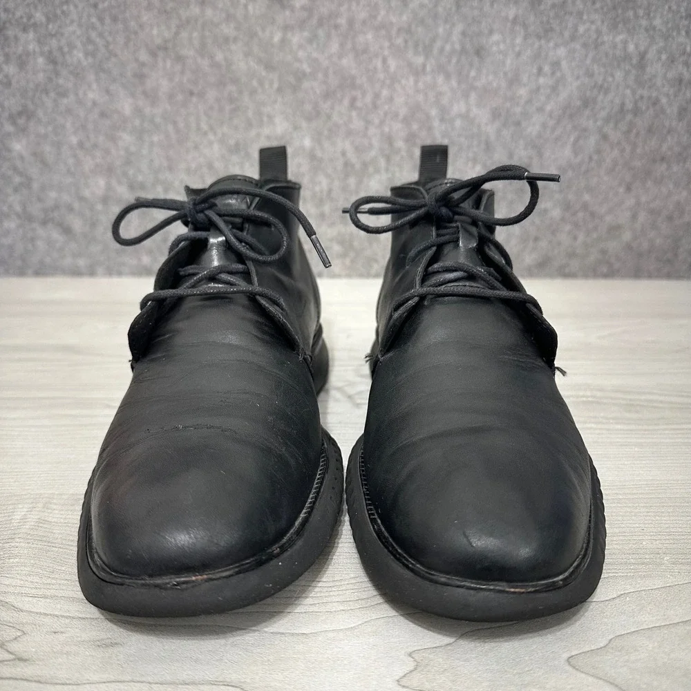 Cole Haan 2.Zerogrand Men's Size‎ 10.5 Chukka Boots Black Leather C26198